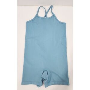 All in Motion Romper Youth XL 14  Blue Ribbed Crossback Active One Piece